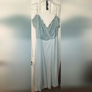 David's bridal Bridesmaids dress dusty sage (looks kinda mint) size 18